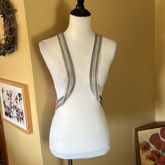 PINZON 100% Cotton Backpack Aztec Stripe / Geometric Summer Soft Travel Rainbow - Picture 8 of 16